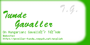 tunde gavaller business card